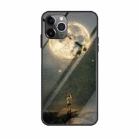 Voor iPhone 11 kleurrijke geschilderde glazen kast (maan)
