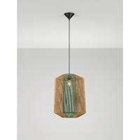 Lyora HanglampDena Ø 38cm bruin met groen - 9586602