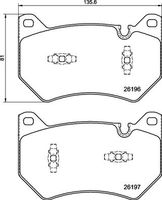 Remblokkenset, schijfrem BREMBO, u.a. für Audi