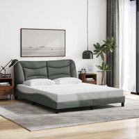 Bedframe zonder matras "Hvar" stof donkergrijs 160x200 cm