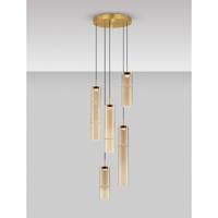 Lyora Unieke hanglampSano rond 5-lichts goud - 9009170