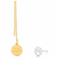 Dames oorbellen Secrecy E8216CDAWW900 Sterling zilver 5 cm