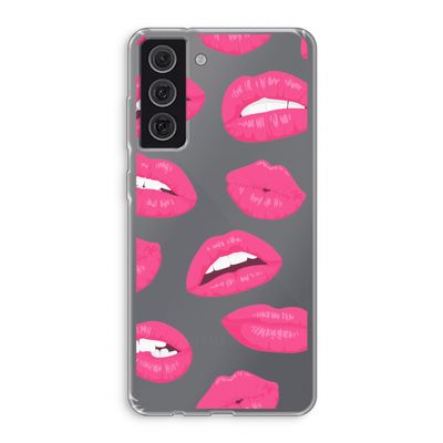 Bite my lip: Samsung Galaxy S21 FE Transparant Hoesje