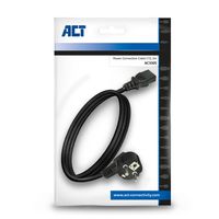 ACT AC3305 electriciteitssnoer Zwart 2 m Netstekker type F C13 stekker - thumbnail
