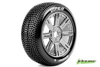 Louise B-VIPER-JA Soft banden op black chrome spaakvelgen voor 1/8 buggy