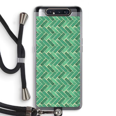 Moroccan tiles 2: Samsung Galaxy A80 Transparant Hoesje met koord