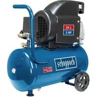 Compressore d'aria orizzontale Scheppach HC26 - 24L - 1500 W - 8 bar (consegnato con 280 ml di olio)