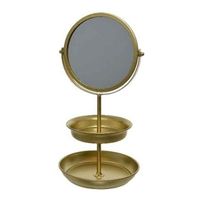 Gouden sieraden/make-up etagere met spiegel   - - thumbnail