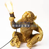 Lamp cheeta polyst l33b31h37.5cm goud - thumbnail
