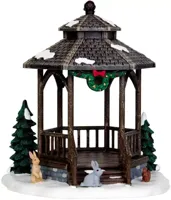 Lemax winter gazebo kerstdorp tafereel Vail Village 2014