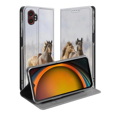 Telefoonhoesje met pashouder Samsung Galaxy Xcover 7 Pro Paarden