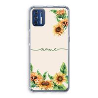 Zonnebloemen: Motorola Moto G9 Plus Transparant Hoesje