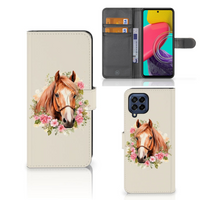 Telefoonhoesje met Pasjes voor Samsung Galaxy M53 Paard - thumbnail