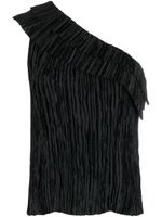 Ulla Johnson Ravenna plissé one-shoulder top - Noir - thumbnail