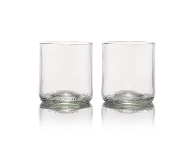 Rebottled glazen - short drink - 2-pack - clear