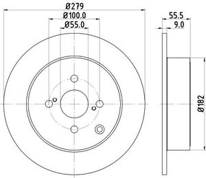 Remschijf Gecoat 54263PRO 8DD355110511