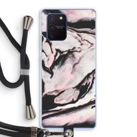 Roze stroom: Samsung Galaxy Note 10 Lite Transparant Hoesje met koord