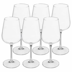 Wijnglazen set Lena - doosje 12x stuks - chique transparant glas - 36 CL