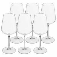 Wijnglazen set Lena - doosje 12x stuks - chique transparant glas - 36 CL