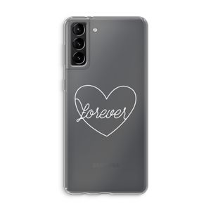 Forever heart pastel: Samsung Galaxy S21 Plus Transparant Hoesje