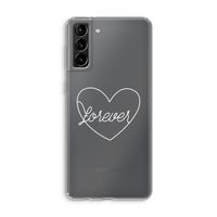 Forever heart pastel: Samsung Galaxy S21 Plus Transparant Hoesje
