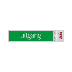 Bord Alulook Uitgang - 165x44 mm zelfklevend.