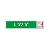 Bord Alulook Uitgang - 165x44 mm zelfklevend.