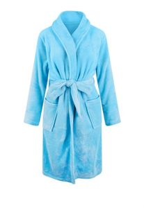 Relax Company  fleece badjas licht blauw