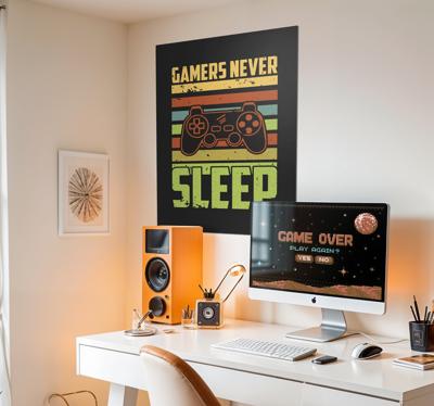 Retro-ontwerp videogameposter