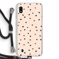 Kleine kattenkopjes: Samsung Galaxy A10 Transparant Hoesje met koord
