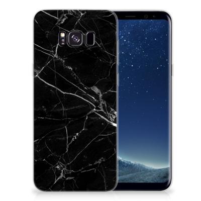Samsung Galaxy S8 Plus | TPU | Siliconen hoesje | Marmer Zwart - Origineel Cadeau Vader