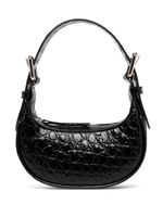 BY FAR mini sac en cuir à effet peau de crocodile - Noir