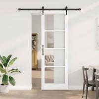 Schuifdeur met Hardware Set Wit 78x232 cm Massief Hout