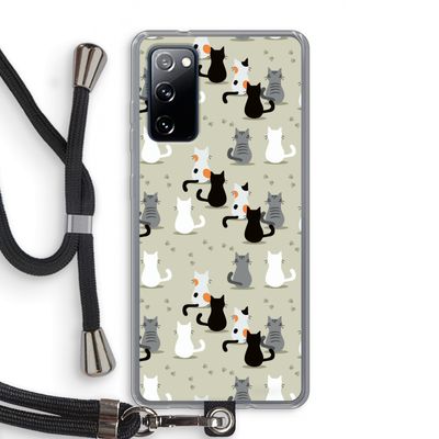 Katten: Samsung Galaxy S20 FE / S20 FE 5G Transparant Hoesje met koord