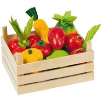 Groenten en fruit in kist, 10dlg.