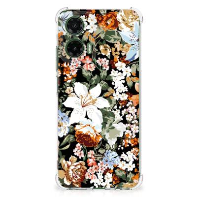 Case voor Motorola Moto G35 Dark Flowers