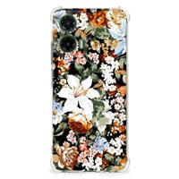 Case voor Motorola Moto G35 Dark Flowers