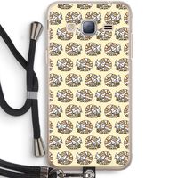 Slapende poes: Samsung Galaxy J3 (2016) Transparant Hoesje met koord