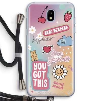 Positivity: Samsung Galaxy J5 (2017) Transparant Hoesje met koord
