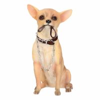 Honden beeldje Chihuahua met riem 18 cm - Beeldjes