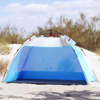 Strandtent 2-persoons waterdicht snelontgrendeling azuurblauw - thumbnail