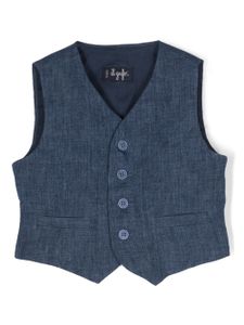 Il Gufo Linnen gilet - Blauw