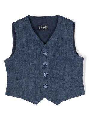 Il Gufo Linnen gilet - Blauw