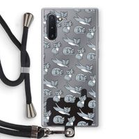 Poezen: Samsung Galaxy Note 10 Transparant Hoesje met koord