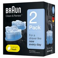 Braun Clean & Renew Reinigingsvloeistof Scheerapparaat 2-pack - thumbnail
