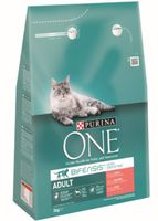 Kattenvoer one adult rijk aan zalm & volkoren granen brokjes 3 kg - Purina
