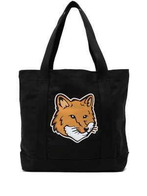 Maison Kitsuné sac cabas à imprimé renard signature - Noir