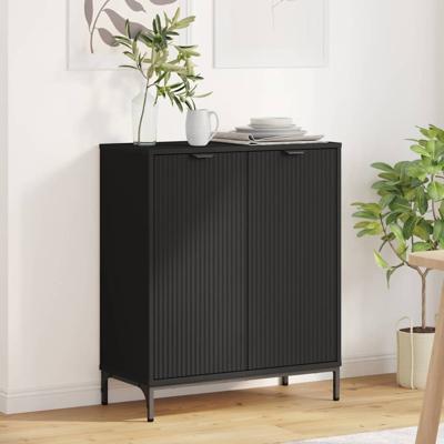 Dressoir Zwart 69.5 x 33 x 82 cm Bewerkt hout