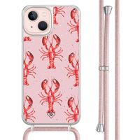 iPhone 13 hoesje met rosegoud koord - Lobster