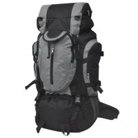 VidaXL Rugzak hiking xxl 75 l zwart en grijs VidaXL Rugzak hiking xxl 75 l zwart en grijs